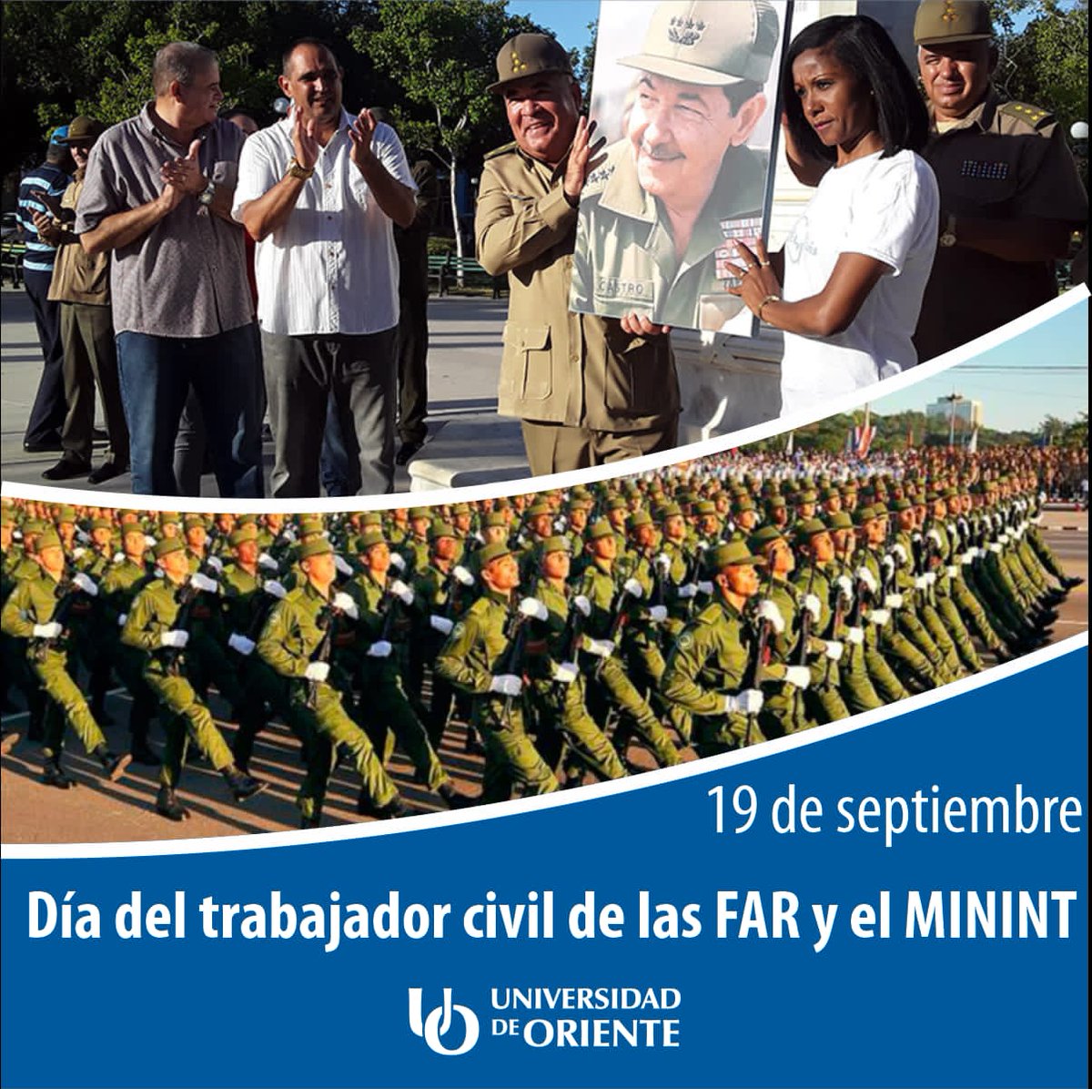 Hoy #19DeSeptiembre el Sindicato Nacional de Trabajadores Civiles de la Defensa -SNTCD- alcanza 54 años de existencia. A todos sus miembros le enviamos una cordial felicitación por su compromiso con el pueblo, la #Revolucion y la defensa de la #Patria. #OrgulloUO