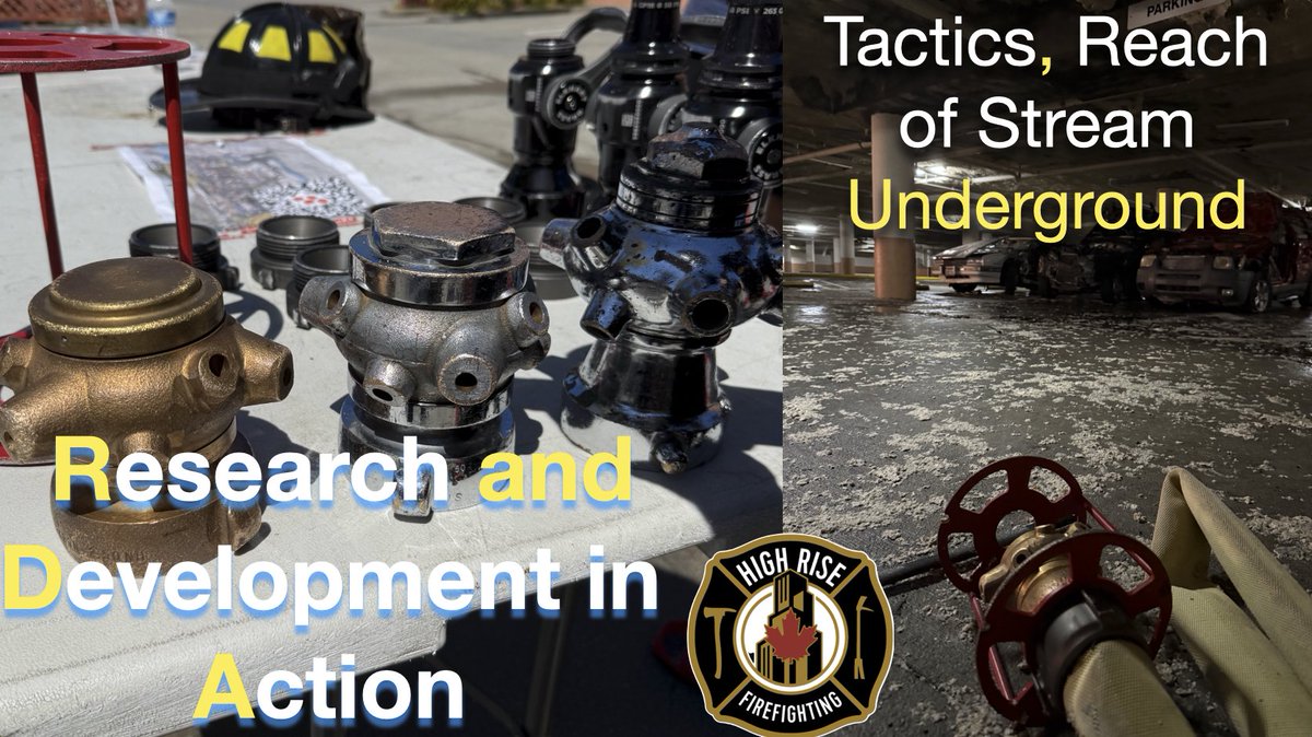 Exploring nozzle packages and big water solutions for EV fires in parking structures.
Every tool on this table represents a different approach to combating the growing challenge of underground vehicle fires, including lithium-ion. Testing, measuring, and refining.  Have options.
