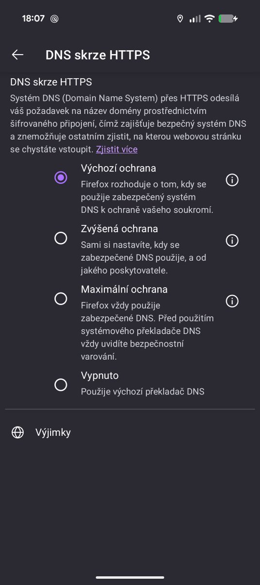 Firefox 143 pro Android přináší podporu pro zabezpečenou komunikaci s DNS.
