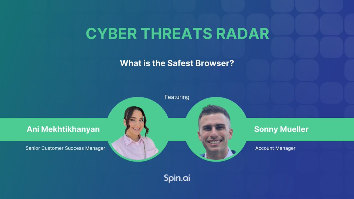 spintechinc's tweet image. 🛡️ New #SpinAI podcast: Which browser is truly safest in 2025?
We cover privacy, phishing defense & zero-day protection so you can browse smart. 🎧
👉 Listen now: hubs.li/Q03K7zBR0
#BrowserSecurity #CyberSecurity #Privacy #OnlineSafety #InfoSec