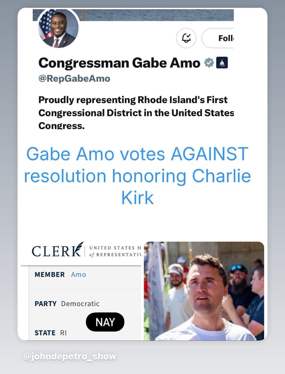 Talk about a lack
of moral character...What an embarrassment. <a href="/RepGabeAmo/">Congressman Gabe Amo</a>