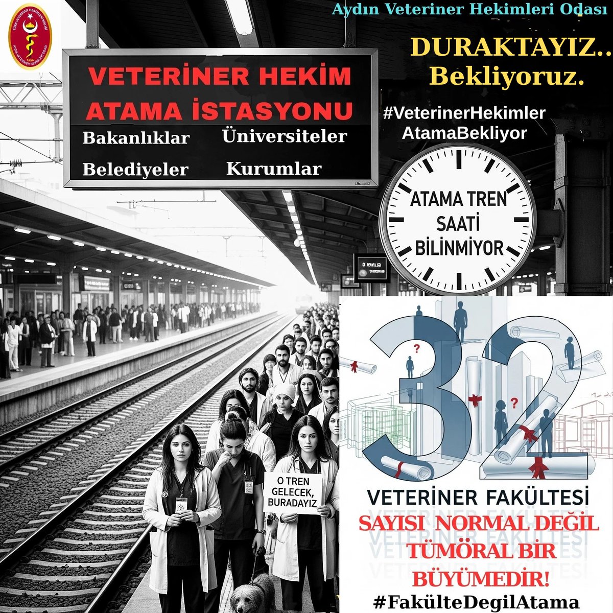 Veteriner hekimler sadece hayvanları değil insanları da korur. Çünkü hayvanlardan insanlara bulaşan 200’den fazla zoonoz hastalık vardır. Zoonoz hastalıklar ile mücadelede veteriner hekimlerin kamuda görev alması son derece  önemlidir.
#VeterinerHekimerAtamaBekliyor <a href="/VetHekimSen/">Veteriner Hekim-Sen</a>