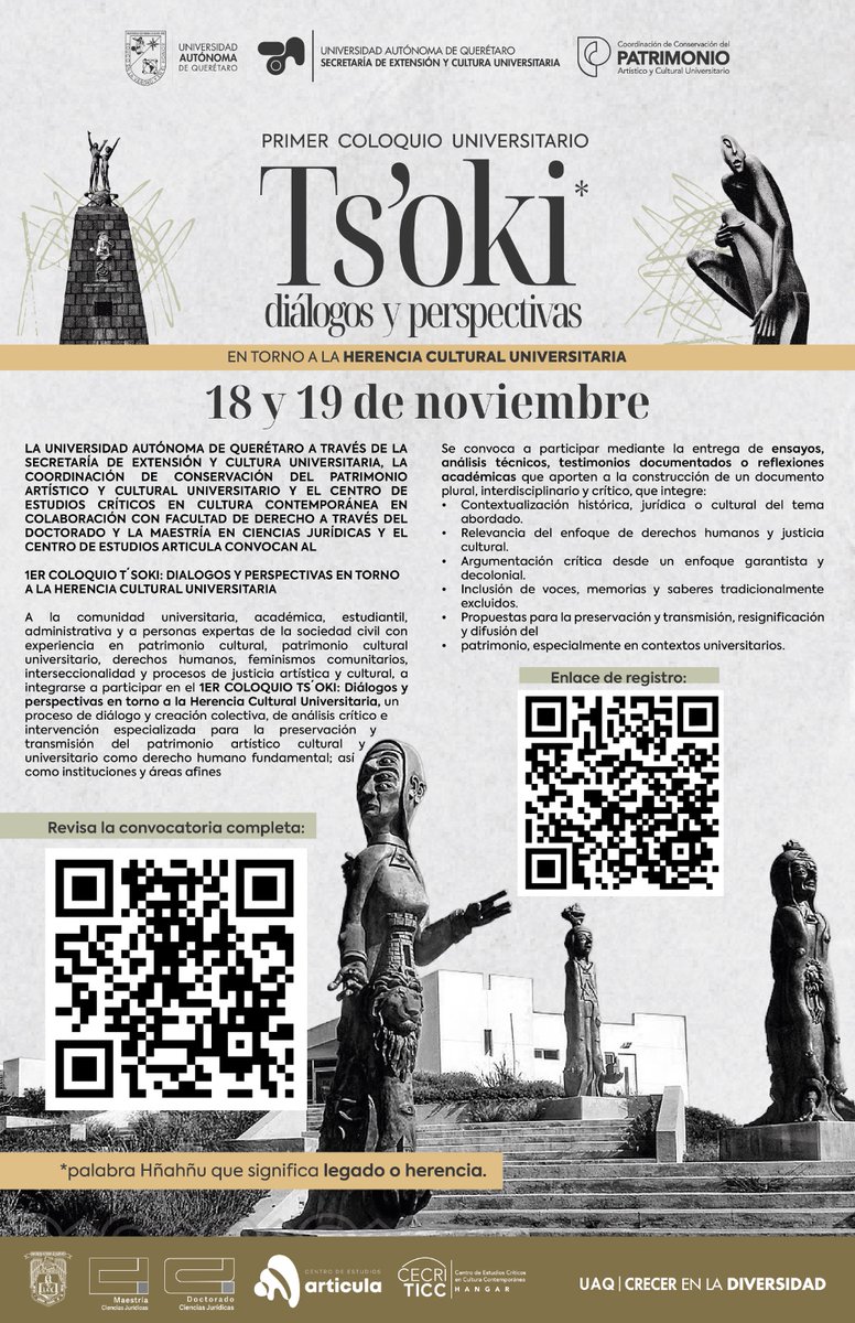 #Entrevista 🎤 | Este 18 y 19 de noviembre: 1er Coloquio Ts´oki de Herencia Cultural <a href="/UAQmx/">UAQmx</a> 

«Estamos invitando a toda nuestra comunidad docente, administrativa, estudiantil a que participen», comentan la doctora Karla Mosqueira y Alberto Medina 

youtu.be/VopiWsu_2yM