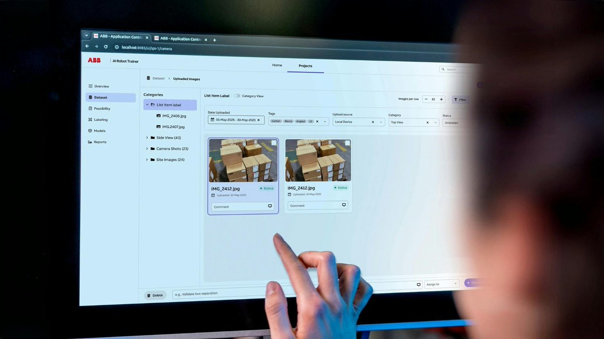 Vision_Systems's tweet image. ABBRobotics is incorporating #computervisionsoftware from LandingAI into its RobotStudio suite to reduce deployment time. #visionsystemsdesign has the details: bit.ly/423AqA9. #machinevision #roboticvision #binpicking #automatedinspection #visionsystem.