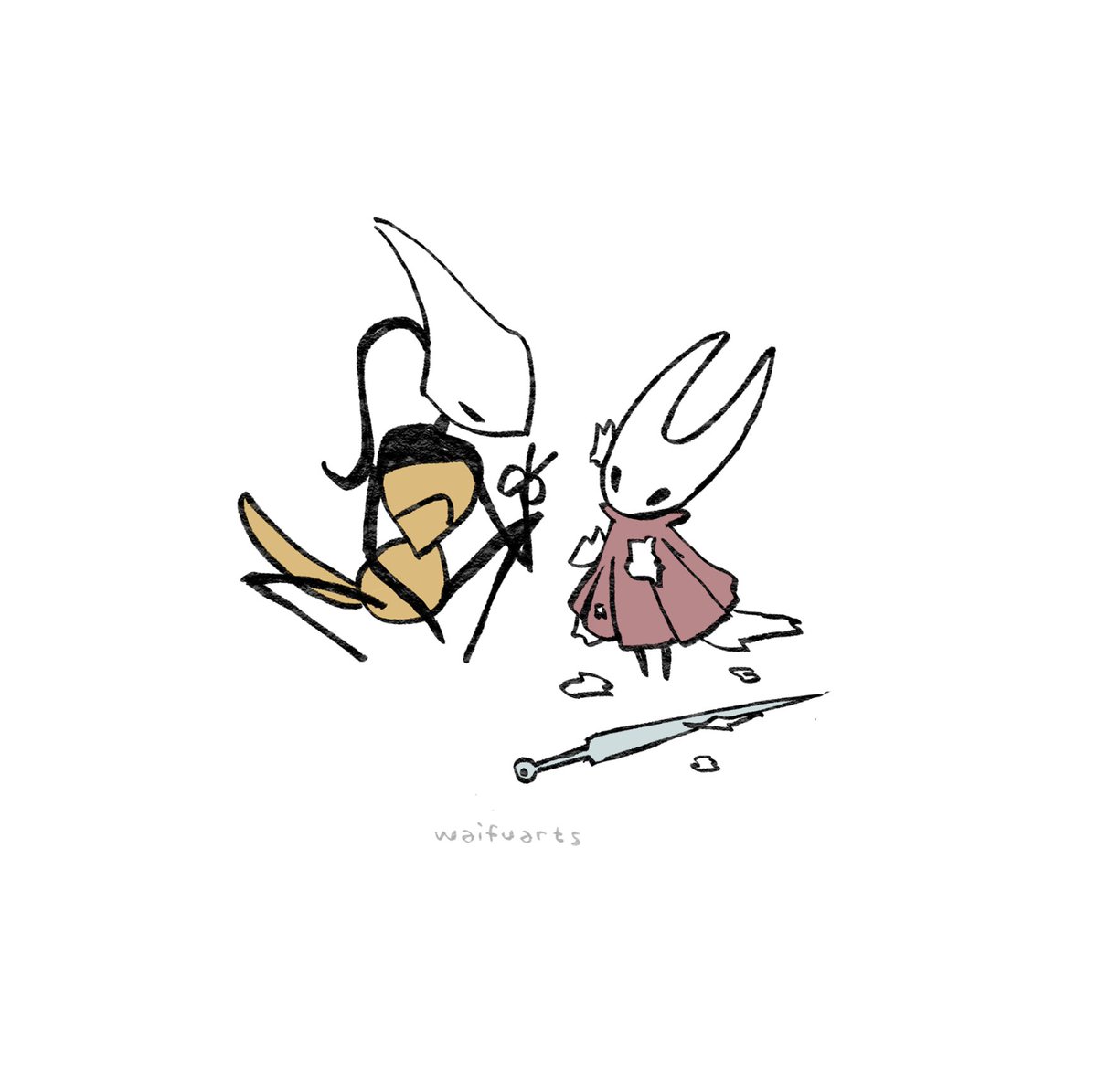 Hornet was rescued from the glue trap by a passing Shakra

#poshanka #Silksong