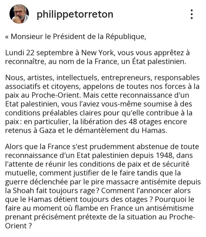 martine_blaszka's tweet photo. @GOLDMANNAriel Le lettre de Philippe Torreton https://t.co/Vxi8neodAB