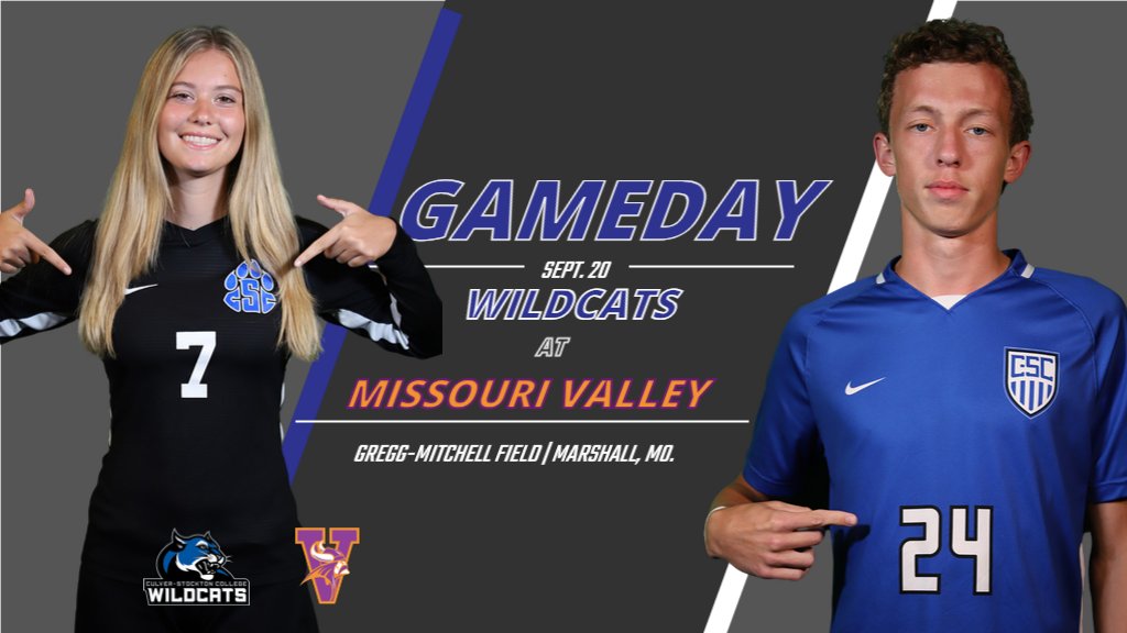 Game Day for <a href="/CSCwomensoccer/">C-SC Women's Soccer</a> &amp; <a href="/CULVERMENSOCCER/">C-SC Mens Soccer</a> at Missouri Valley College in Marshall, Mo. Women play at 1 p.m., followed by the men at 3:30 p.m.

Watch: tinyurl.com/45h3akeu
Live Stats: tinyurl.com/2w2dnsuh (W)
tinyurl.com/mrxd7d3b (Men)

#GoWild #HeartSOC #NAIAsoccer