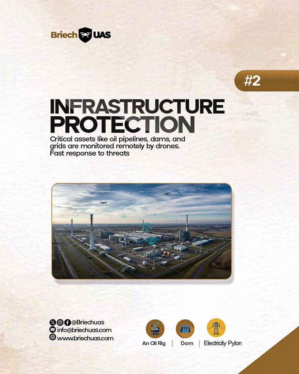 BriechUAS's tweet image. 3 Ways BriechUAS drones secure Africa 🌍
1️⃣ Border surveillance
2️⃣ Pipeline protection
3️⃣ Next-gen innovation 🇳🇬 

Africa’s future is Made in Nigeria. 
#DroneSecurity #MilitaryTech #BriechUAS