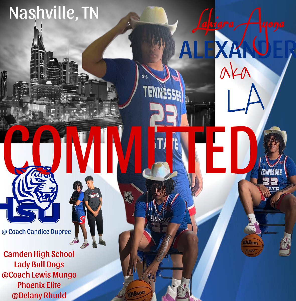 LA_Alexander23's tweet image. Thank you Lord!!!! I am extremely happy to announce that I’ve committed to TSU(Tennessee State University to continue my academic and athletic career! Thanks to my parents, trainers, coaches, friends, teammates and TSU for blessings/opportunity to do what I love! BASKETBALL! I…