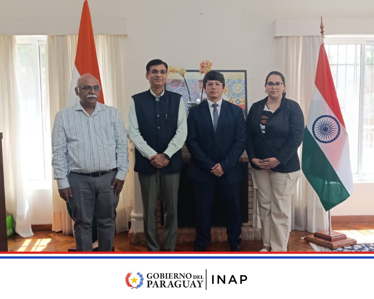 El Director Ejecutivo del INAP, Christian Gayoso, mantuvo una reunión con el Excmo. Embajador de la India en Paraguay, Dr. Piyush Singh (@indiaenparaguay), para avanzar en acciones concretas que fortalezcan la cooperación audiovisual entre ambos países.