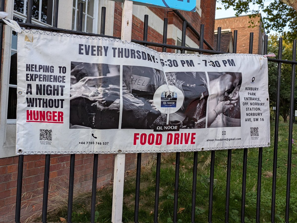 Walking around Norbury Station, from a book swap in the station hall that is raising money for charity including <a href="/CR_UK/">Cancer Research UK</a>, a street food drive from <a href="/AlNoorLondon/">- • Al-Noor Institute • -</a> that feeds those in need near the Norbury Park entrance to Knitting Norbury Together, there is so much happening!