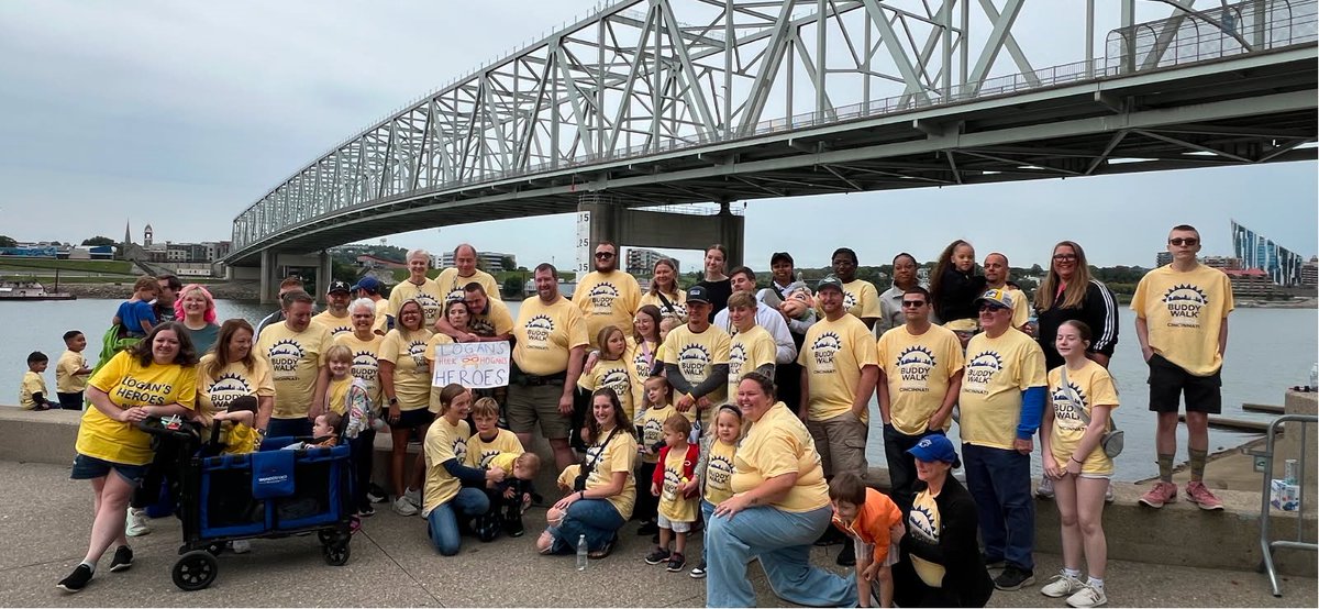 CengageLearning's tweet image. Employees from our Distribution Center in KY participated in the Down Syndrome Association of Greater Cincinnati&apos;s Buddy Walk in support of their colleague, Logan K. The event was a huge success raising over $770,000, check out photos below. #BuddyWalkCincy