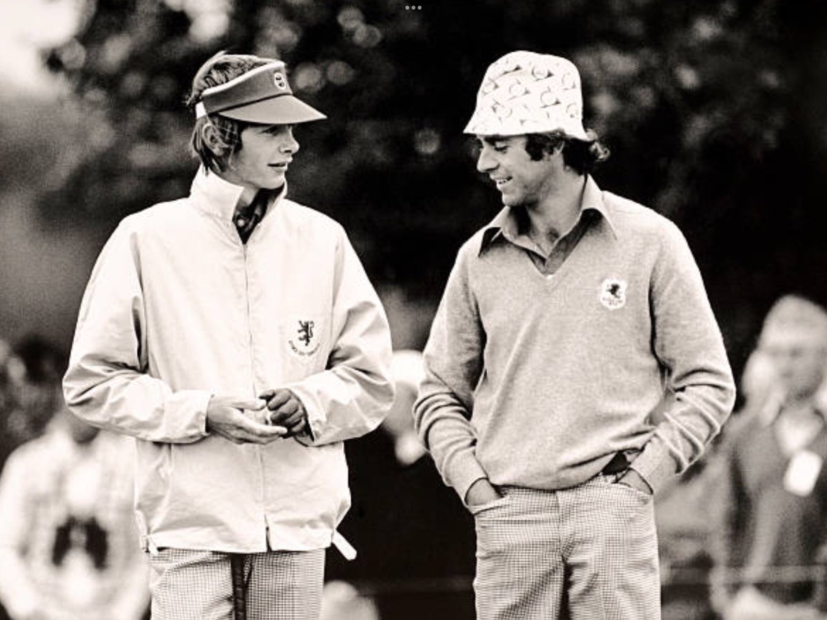 KenBrownGolf's tweet image. My first Ryder Cup at Lytham St Anne’s in 1977 with my pal and partner Mark James.
Captain Brian Huggett picked us both, for me it was the biggest moment of my career.
How old do I look?
No problems with hats in those days 😜.