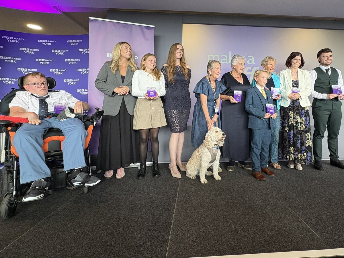david3012's tweet photo. Huge thank you @ellyfyork @BBCYork for inviting us along to the #MakeADifferenceAwards today. Inspiring doesn’t do it justice. So many incredible people doing so much good in their communities 🙏 https://t.co/eyEhLB2XLt