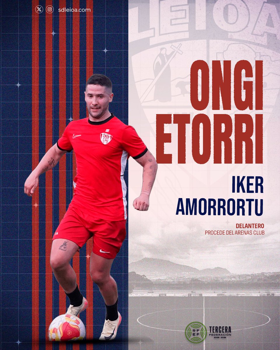 ✅ 𝗜𝗸𝗲𝗿 𝗔𝗺𝗼𝗿𝗿𝗼𝗿𝘁𝘂, nuevo jugador de la #SDLeioa.

👤 El delantero llega a Sarriena con una trayectoria cercana a los 120 partidos en 2ªB - 1ª RFEF - 2ª RFEF. También ha disputado 8 encuentros en Segunda División.

🔝 Ongi etorri <a href="/kilker8/">iker Amorrortu</a>! 

#AupaLeioaBETI 💙❤️