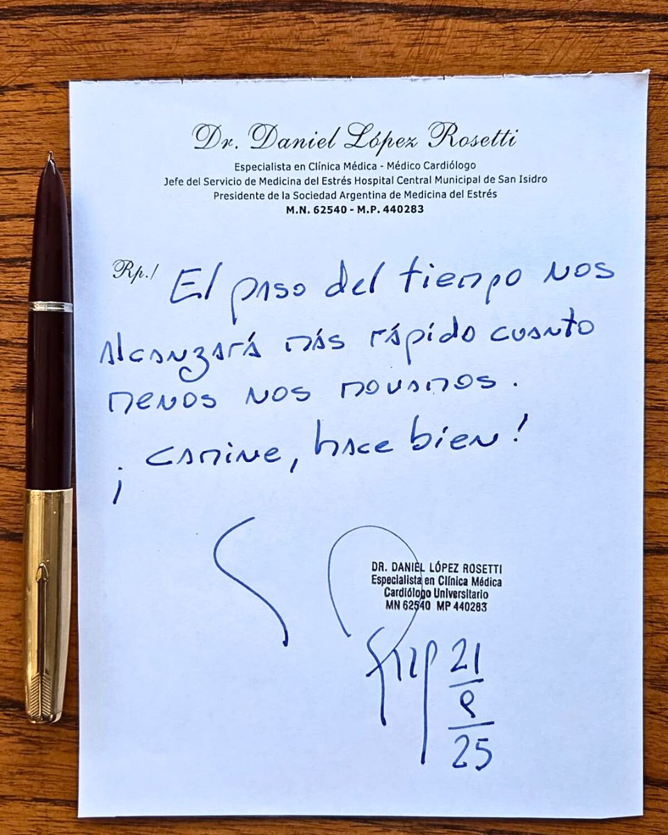 El tiempo siempre avanza, pero la manera en que lo vivimos depende de nosotros.
 Moverse no solo es salud física, también es bienestar emocional.
 Caminar hace bien: al corazón, a la mente y al alma.
Tema incluido en mi nuevo libro “Recetas para vivir mejor y más tiempo” de