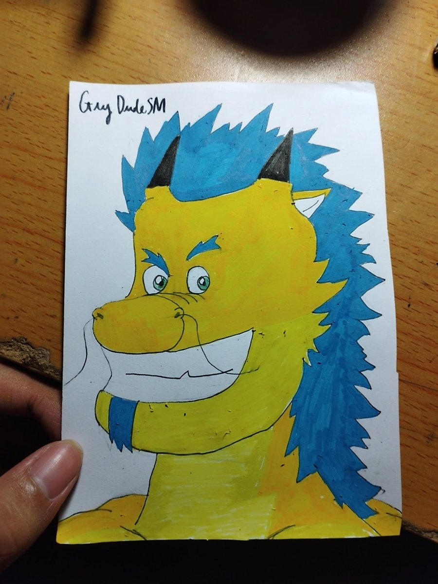 Lil fan art of <a href="/GuyDudeSM/">GuyDudeSum (@guydudesm.bsky.social)</a> 
#fanart #Dragon #furryart