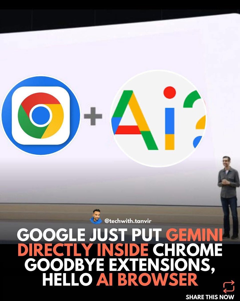 🚨 Google just flipped the script—Gemini is now baked right into Chrome. Forget extensions, forget extra apps… this is straight-up an AI-powered browser.👇

Here’s what that means:

Skip the fluff → One click, and Gemini will summarize any article into quick takeaways.

Level