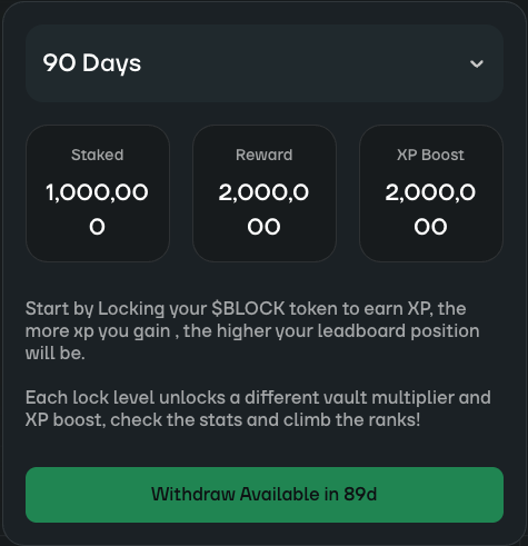 jessendotlife's tweet photo. @BlockStreetXYZ Just locked up 1M $block for 90 days. #blockin 🔒 https://t.co/E0UdLV0j0i