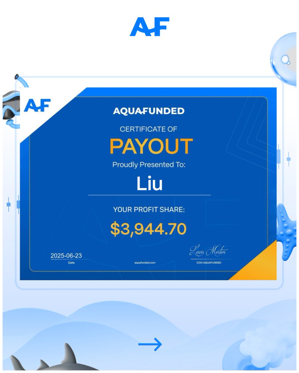 5 more traders cashed out big this week with AquaFunded

✅ Ivelina – $1,155.00
✅ Nabeel – $9,000.00
✅ Liu – $3,944.70
✅ Southinkeo – $1,168.20
✅ Puthy – $5,467.39

AquaFunded made it happen. 

We offer a 100% profit split – every dollar you earn is yours.

Plus, your first