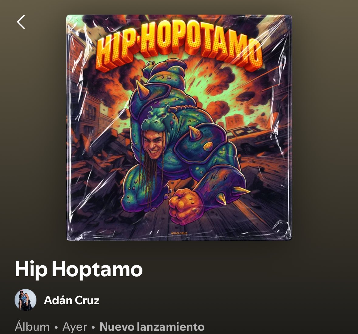 Que P€DO con ⁦<a href="/AdanCruzMx/">ADANXITO</a>⁩ 🤩 Acaba de lanzar esta joya de álbum 😱 No me la esperaba …. 🔥El hip hop en buenas manos en este álbum. 💥Los sonidos y combinaciónes de flows están de otro nivel. ¡Vamos apoyar esta joya! #Hiphopotamo 🦛💽