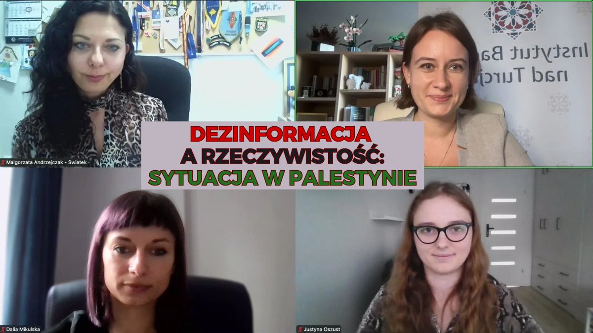 🎙 Dzisiejsza debata poświęcona sytuacji w Palestynie oraz prowadzonej na jej temat dezinformacji jest już dostępna do obejrzenia ⬇️

youtu.be/XOKepCOgK6w?si…
 
💬 W rozmowie udział wzięły dr Małgorzata Andrzejczak-Świątek i <a href="/DaliaMikulska/">Dalia Mikulska</a>. Debatę poprowadziła <a href="/justyna_oszust/">Justyna Oszust</a>.