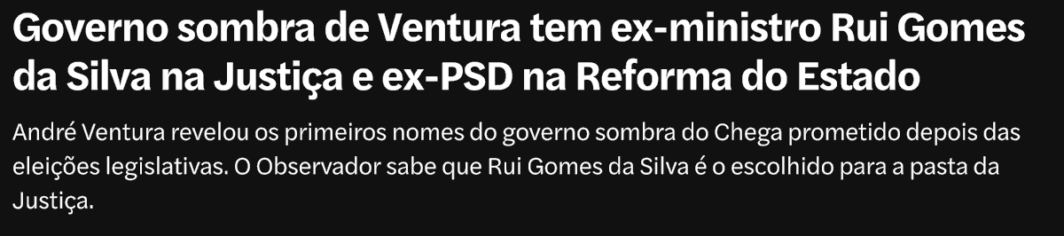 E o Primeiro-Ministro é quem?