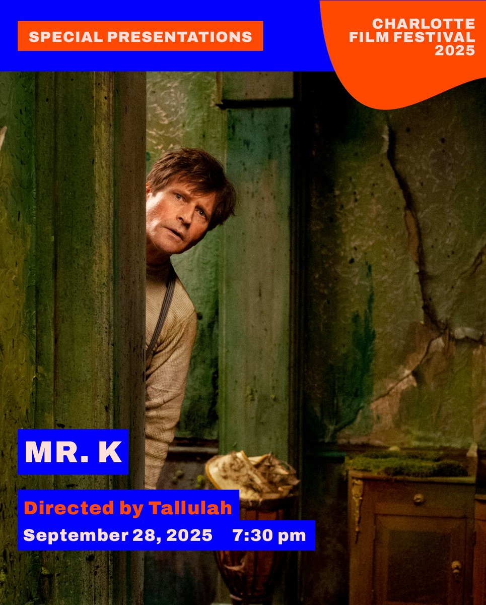 "Discover Different" with "Closing Night" film, MR. K, from director Tallulah

Mr. K, a traveling magician, finds himself in a Kafkaesque nightmare when he can’t find the exit of his hotel. 

Sept 28, 2025 - 7:30 pm
Tickets - charlottefilmfestival.org/2025/movies/mr…