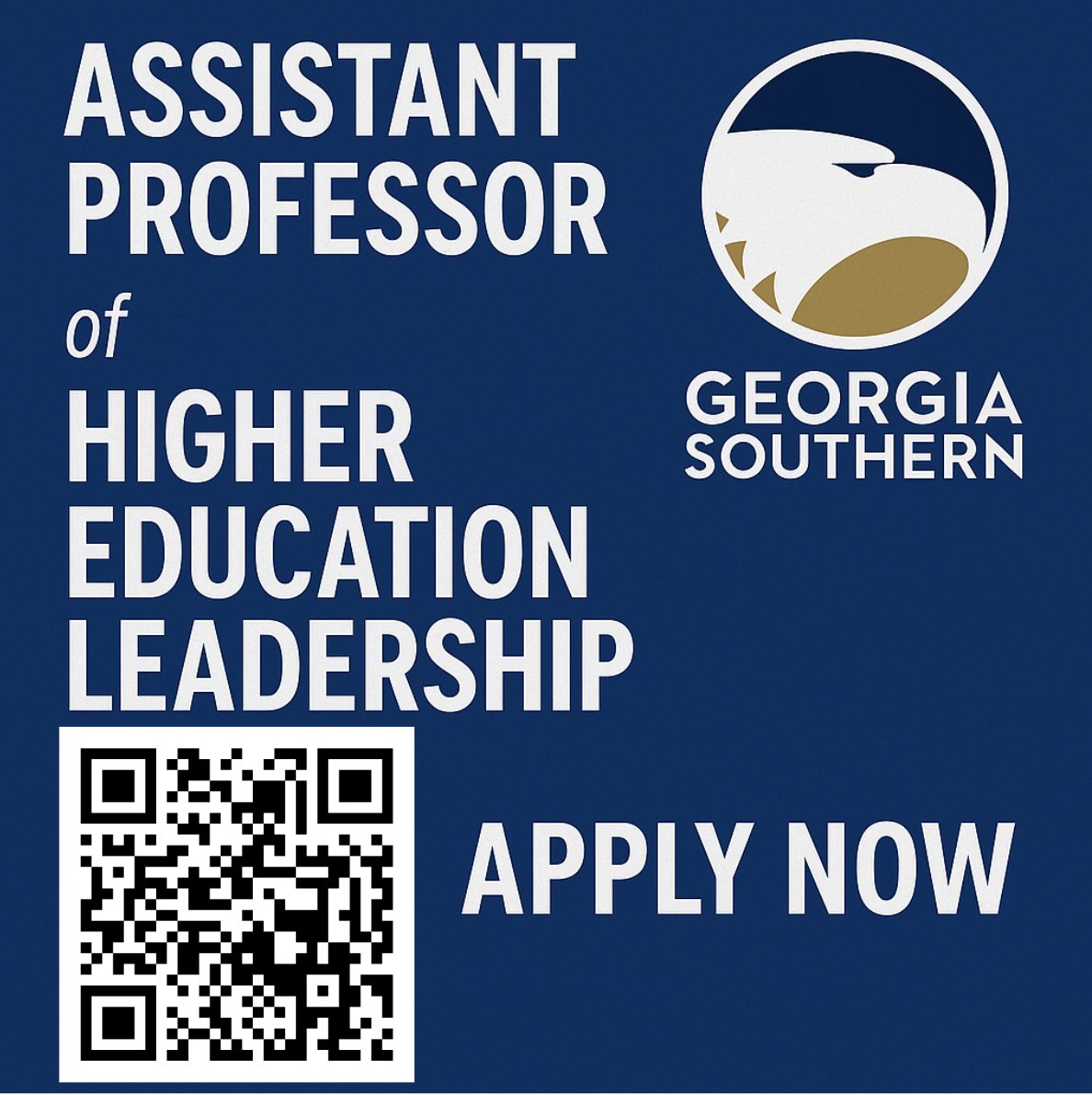 we56790088's tweet photo. Georgia Southern University is hiring an Assistant Professor of Higher Education Leadership! This is the very program where I’m pursuing my Ed.D., and I can personally say it’s an amazing university and program. If you’re interested, I encourage you to apply. https://t.co/H5RGmzyW8A