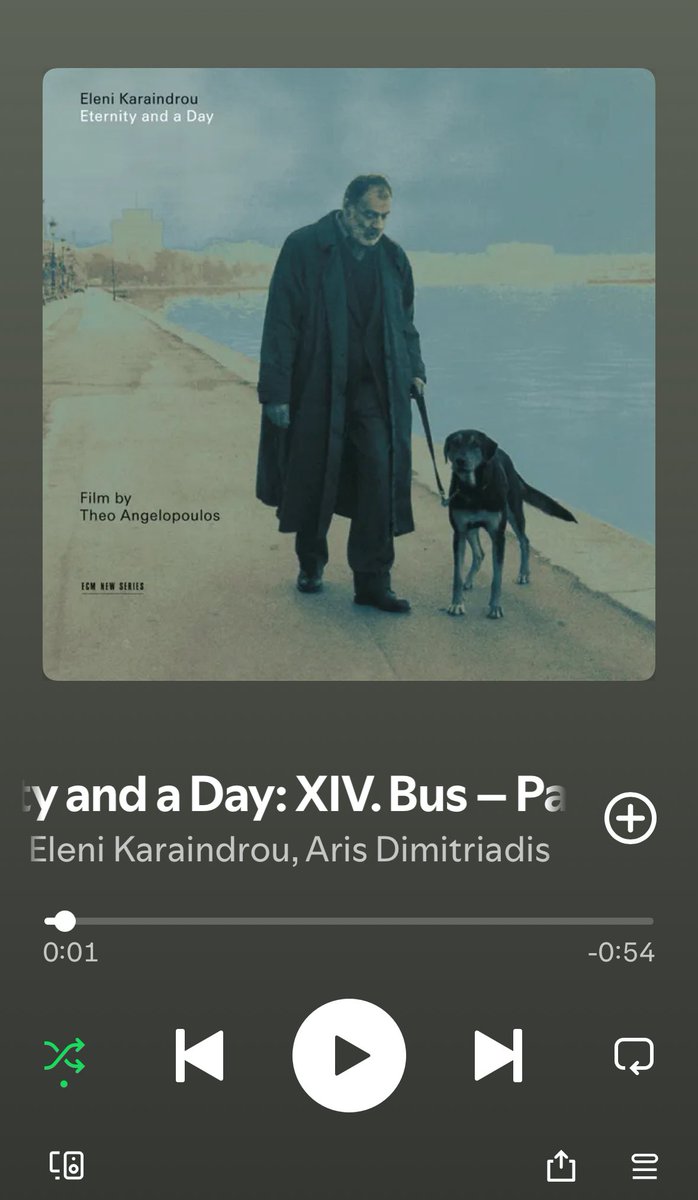 Ölümsüz bir film ve müziği:

“Sonsuzluk ve Bir Gün”