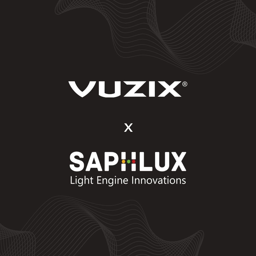 Vuzix's tweet image. Saphlux x Vuzix. Collaborating to advance AR display and glasses solutions!
Together, we aim to collectively advance the AR industry and expand real-world applications.
Read the press release: bit.ly/46db8Sv
$VUZI @Saphlux_mLED #MicroLED #AR #AI #Tech #SmartGlasses