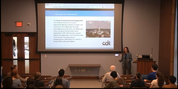 CenDemTech's tweet image. Missed it live? Watch CDT Fellow Isabel Linzer’s talk at Haverford College on how AI “scandal” videos, influencer campaigns, and other emerging tools are reshaping politics, media, and human rights — and what it means for democracy.
📺 Watch here: vimeo.com/1119173867?sha…