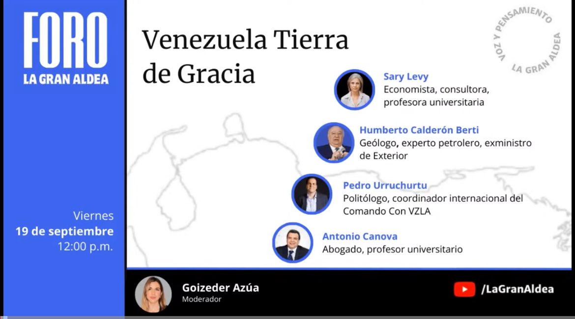 🇻🇪 Foro | #VenezuelaTierraDeGracia

¿Cómo reconstruir un país luego de recuperar la libertad?
¿Cuáles son los grandes retos y las oportunidades que esperan a Venezuela?

📲 Acá puedes verlo:
youtube.com/live/Jowptvmrc…

🧵⬇️