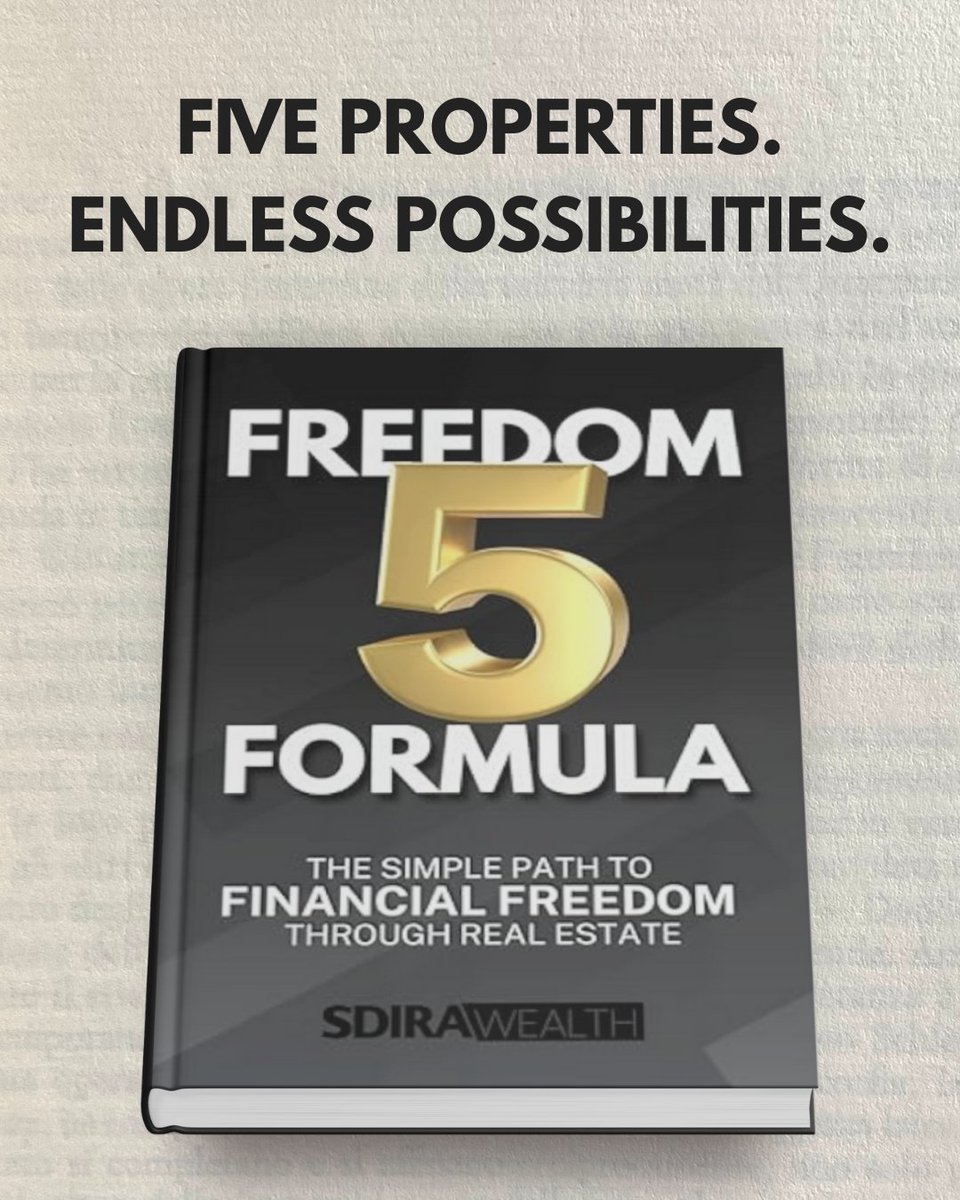 SDIRABuild2Rent's tweet image. Five properties can change everything! Build predictable, profitable income with the Freedom 5 Formula. Secure your future with real estate. 

📘 Download your free guide today! 

#Freedom5Formula #FinancialFreedom #PassiveIncome #RetireWithRealEstate #MoneyMoves