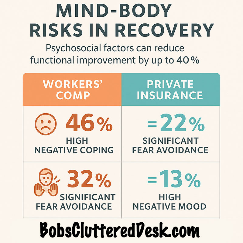 workcompking's tweet image. From Bob&apos;s Cluttered Desk: The Mind-Body Connection in Workers’ Comp: WCRI Puts Numbers to What We’ve Known All Along
bobscluttereddesk.com/.../the-mind-b…