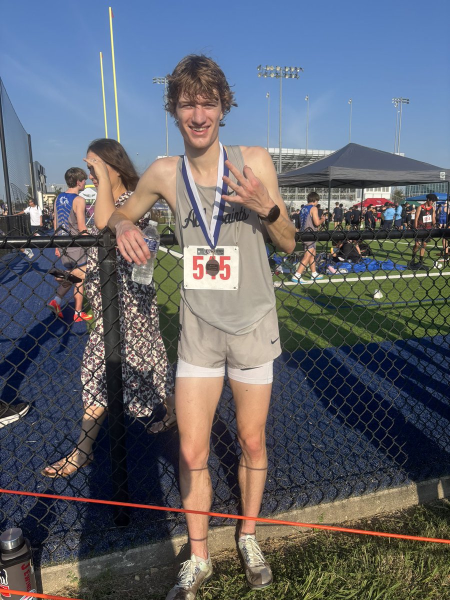 Congrats to Liam Finley ‘26 on breaking the School record in the 5k with a run of 16:23.9 finishing in 3rd place! #ptf <a href="/PTFAthletics/">All Saints' Athletes</a>