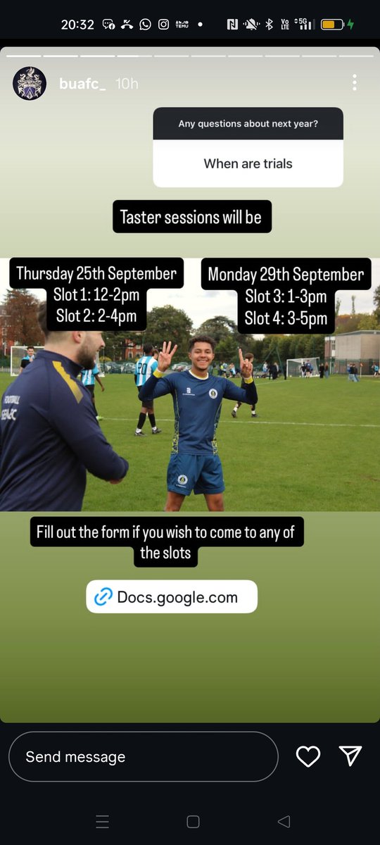 London Football Academy (@lfa_academy) on Twitter photo Sign up for Brunel University Mens football trials next week on Thursday
<a href="/brunelstudents/">Union of Brunel Students</a> <a href="/Bruneluni/">Brunel University of London</a>
docs.google.com/forms/d/e/1FAI⦠Sign up for Brunel University Mens football trials next week on Thursday
<a href="/brunelstudents/">Union of Brunel Students</a> <a href="/Bruneluni/">Brunel University of London</a>
docs.google.com/forms/d/e/1FAIβ¦