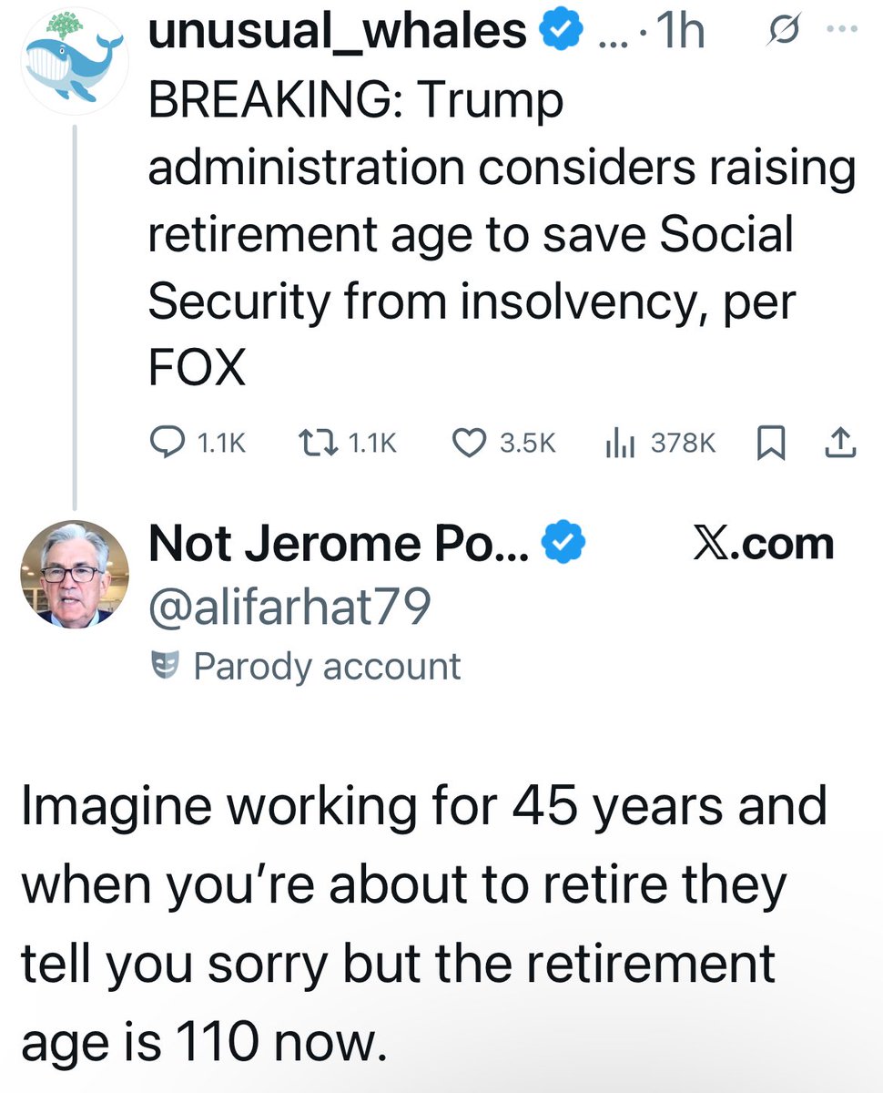 GigaBasedDad's tweet image. Social Security WILL collapse, it is a matter of when and not if.
If you are under the age of 50 I would start making preparations now for your retirement and assume you will get zero dollars.