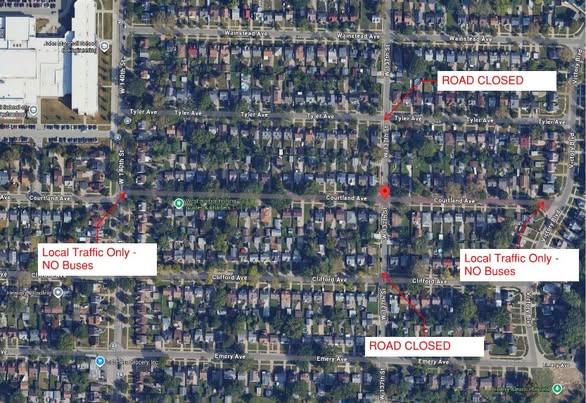 Cleveland Water Pollution Control (WPC) (@clewpc) on Twitter photo 🚧Courtland Ave. & Victory Blvd. Project Update🚧
Starting 9/29/2025, the following roads will be closed to through traffic.
•    West 137 St - Tyler Ave & Clifford Ave
•    Courtland Ave - W 140 St & Victory Blvd
For project details & updates visit: clevelandwpc.com/projects 🚧Courtland Ave. & Victory Blvd. Project Update🚧
Starting 9/29/2025, the following roads will be closed to through traffic.
•    West 137 St - Tyler Ave & Clifford Ave
•    Courtland Ave - W 140 St & Victory Blvd
For project details & updates visit: clevelandwpc.com/projects
