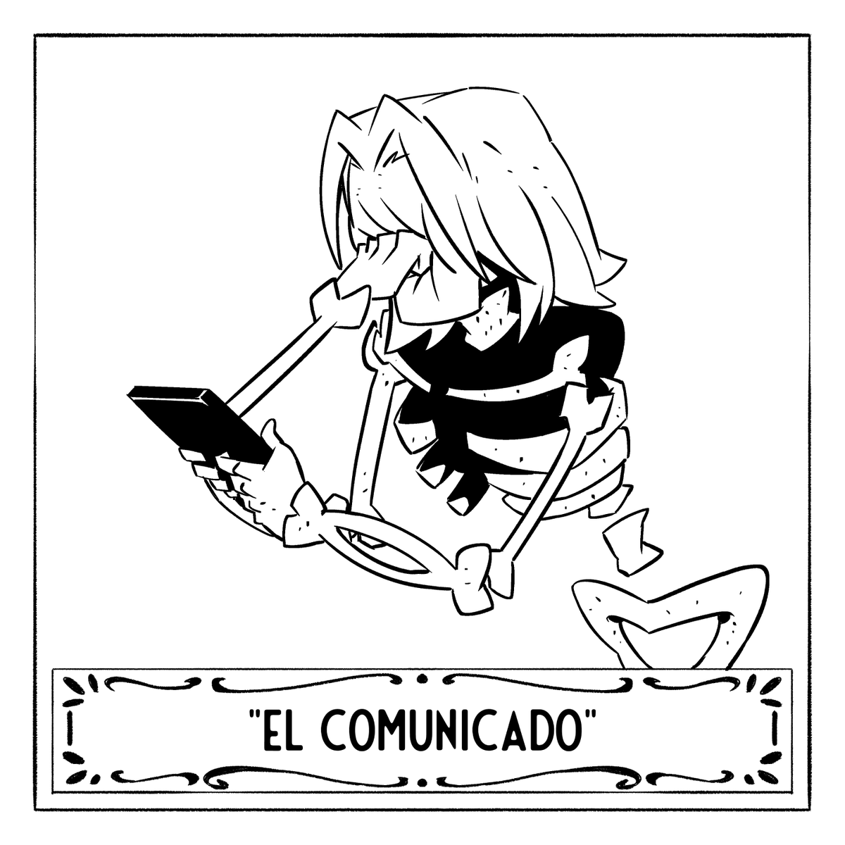 hosehesquivel's tweet image. El Comunicado #cellphone #messaging #text #communication #fist #calacas #art #drawing #illustration