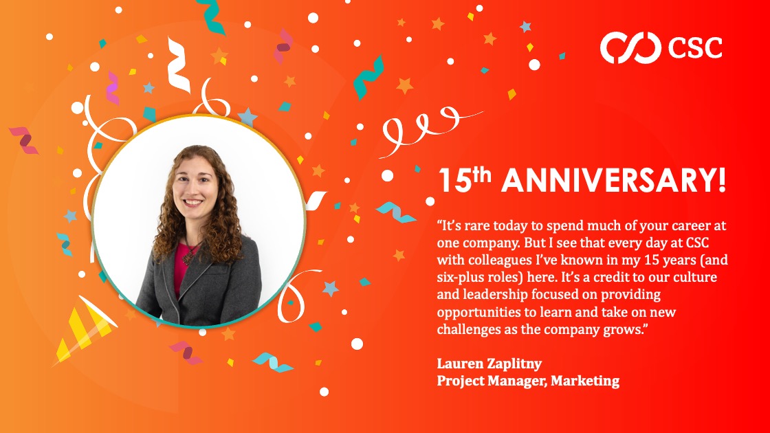 CSCGlobal's tweet image. 🎉 Celebrating Carmen, Jen, Andy, and Lauren! 15 to 31 years of impact, growth, and great teammates.
Read what’s kept them thriving over the years ➡️
#BeCSC #CSCCareers #Workiversary