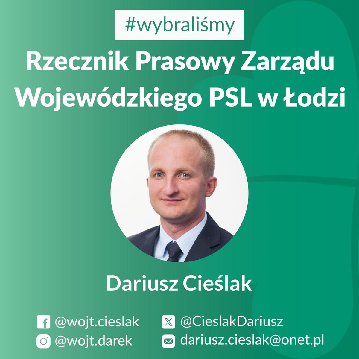 Natomiast funkcje rzecznika prasowego łączył będzie z rolą sekretarza zarządu <a href="/CieslakDariusz/">Dariusz Cieślak</a>. Życzymy powodzenia! 🍀