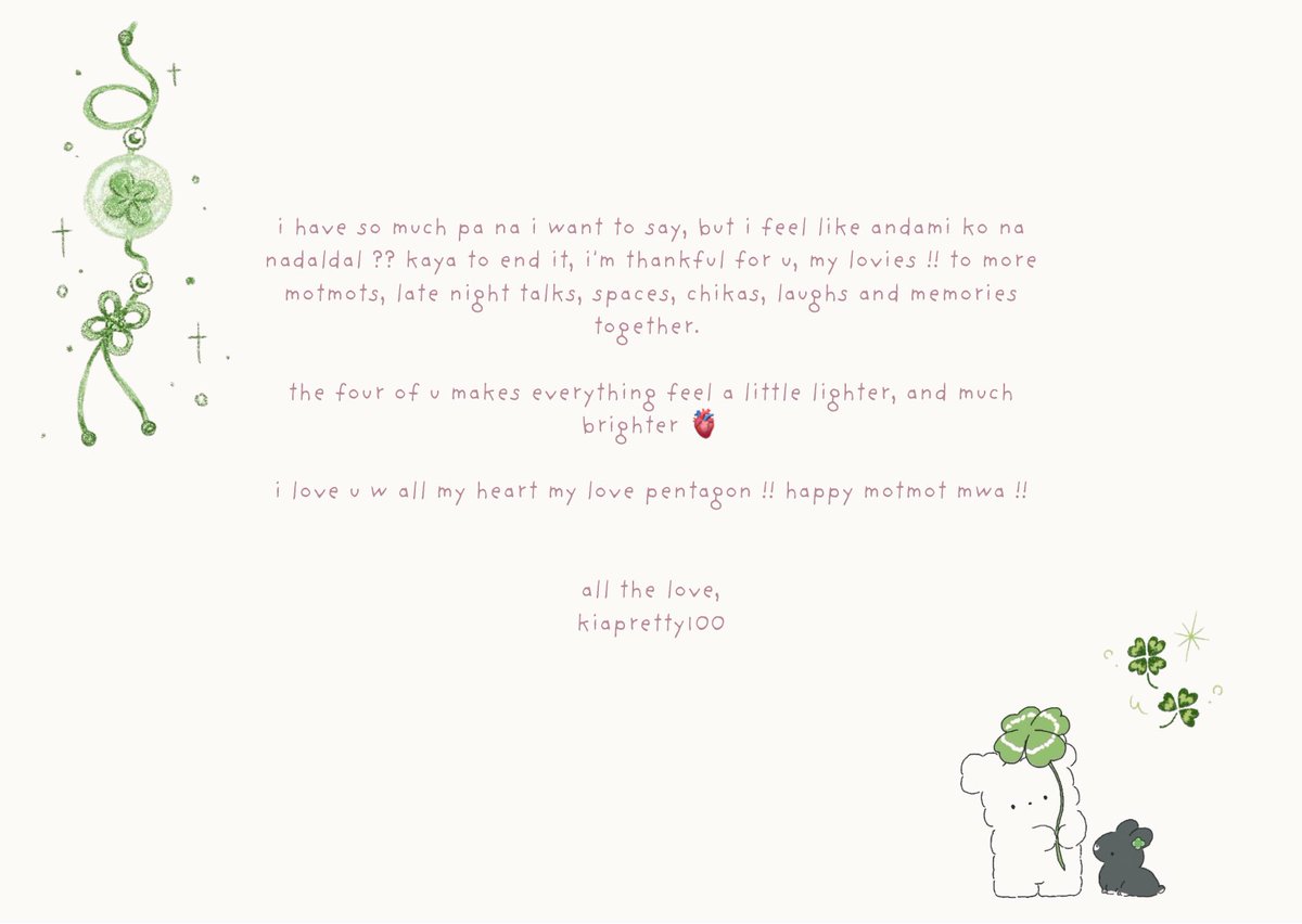 wallofwhispers's tweet photo. 📮@jwwadores @everywonswu @leemarkjacobs @swrlvei 

1:43

for my love pentagon, happy motmot !! 
i love u my forever faves 🫶🏻

˙⋆✮ @allurinhoon pretty https://t.co/heB8lgaUDO