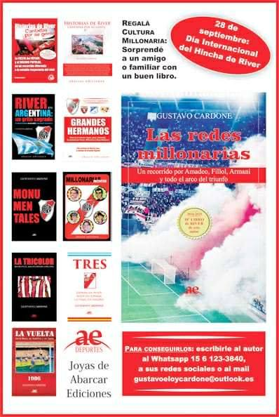 abarcaredic's tweet photo. Cuando se cumplen Hoy, 42 años sin ANGEL "El Feo" LABRUNA, ídolo fundacional de la historia del club.
@GustavoCardone, el gran historiador Riverplatense y toda su obra.
⚽️
Para regalar o coleccionar.
Es de Abarcar 📖
@abarcaredic
📚
#angellabruna #RiverPlate #librosderiverplate https://t.co/Z6RY64PGzh