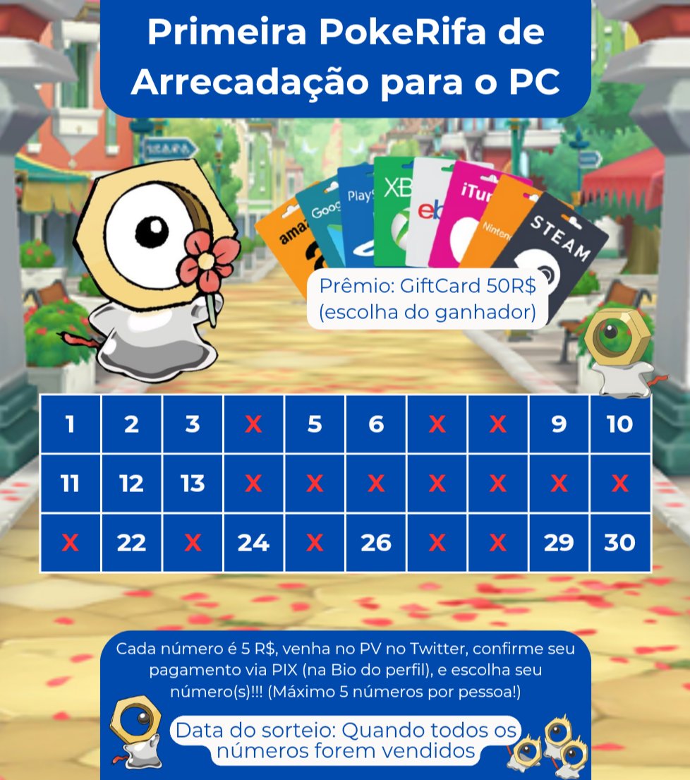 Avisando aqui Rapidão que a rifa AINDA está de pé, garanta já o seu número! Pois o sorteio ocorrerá logo logo graças ao sucesso da rifa!