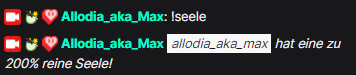 Allodia_aka_Max ๐ GerVtuber | @Dokomi (@allodia_aka_max) on Twitter photo Es geht LOOOOOS
Sogar der Bot ist gehyped mit nem max. roll einfach xD
Das kann nur gut werden heute! kommt rein! ๐
twitch.tv/allodia_aka_max Es geht LOOOOOS
Sogar der Bot ist gehyped mit nem max. roll einfach xD
Das kann nur gut werden heute! kommt rein! ๐
twitch.tv/allodia_aka_max