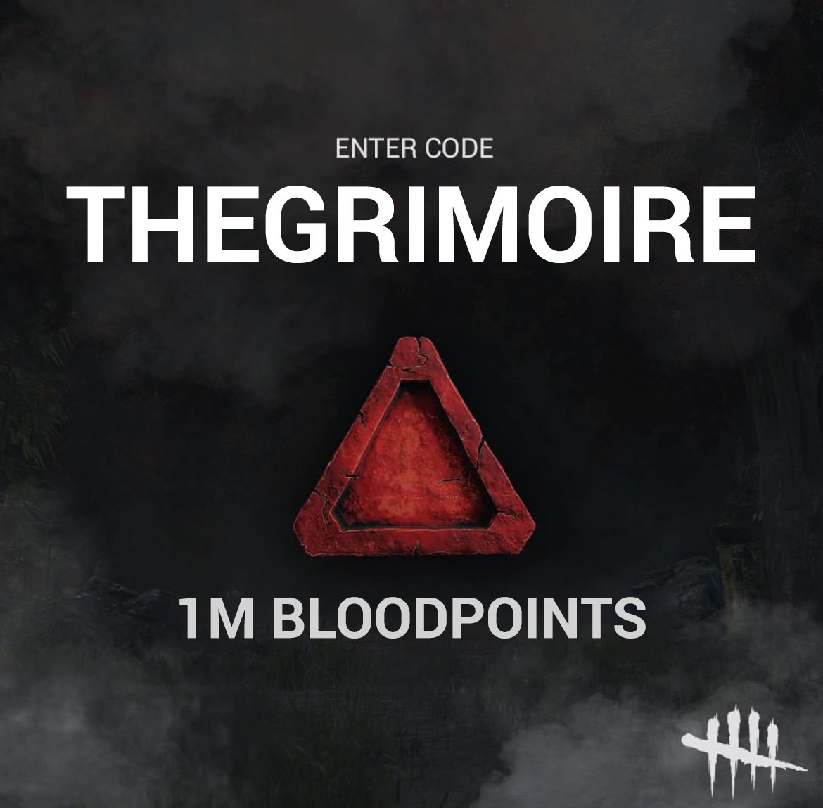 DBDIntel's tweet image. Use code THEGRIMOIRE to get 1 Million Bloodpoints 🎁

⌛ The code is valid untill September 29th (11AM ET)

#DeadByDaylight