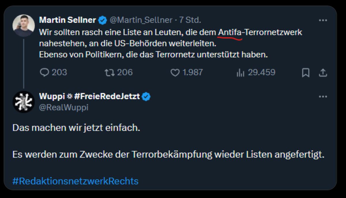 Ich habe kein Verständnis mehr für Politiker die den Positionen der noAfD hinterherlaufen, sie normalisieren, oder als diskutierbar aufwerten. "Inhaltliches Stellen"? Am Ars... excuse my language. Die AfD und ihr Vorfeld füllt Inhaltsleere mit Angstmacherei und Drohungen, dass