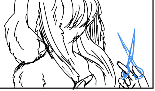 1枚目ハサミの持ち方こんなもんやろ!で描いた絵
2枚目ちゃんと美容師のハサミの持ち方見て描いた絵
資料を見て描くのはやっぱり大事だなって 