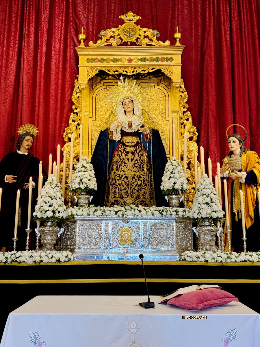 info_cofrade's tweet image. ⚫️⚪️ 𝐂𝐔𝐋𝐓𝐎𝐒. Solemne triduo a María Santísima de Dolores y Misericordia de la Hermandad de Jesús Despojado. @Jesus_Despojado 
#JesúsDespojado #DoloresyMisericordia #DeMolviedro